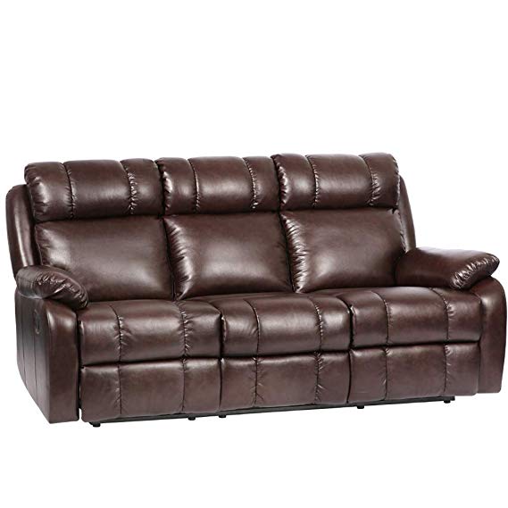 FDW Home Theater Leather Sofa Recliner