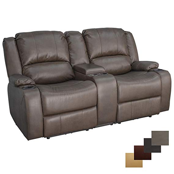RecPro Charles 67″ Powered Double RV Recliner Sofa